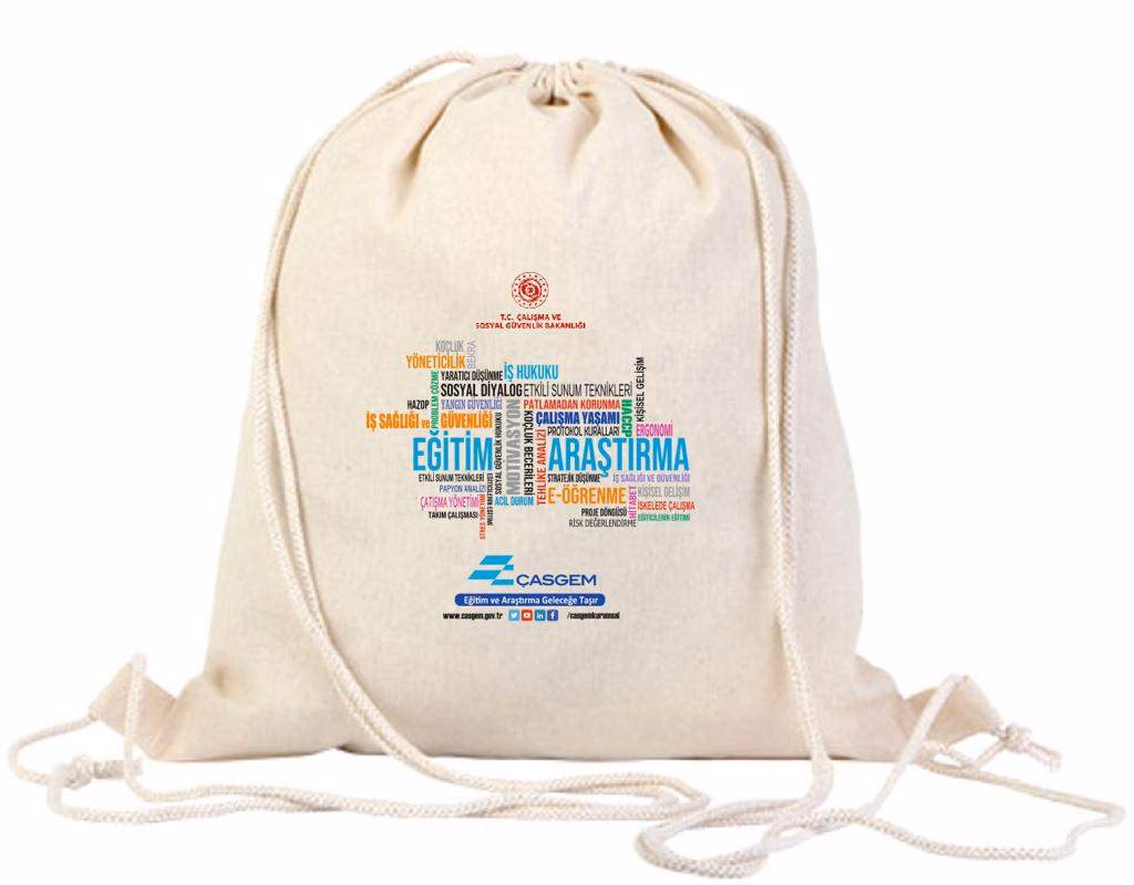 Cotton Raw Cloth Bag - Büzgülü Sırt Çantaları