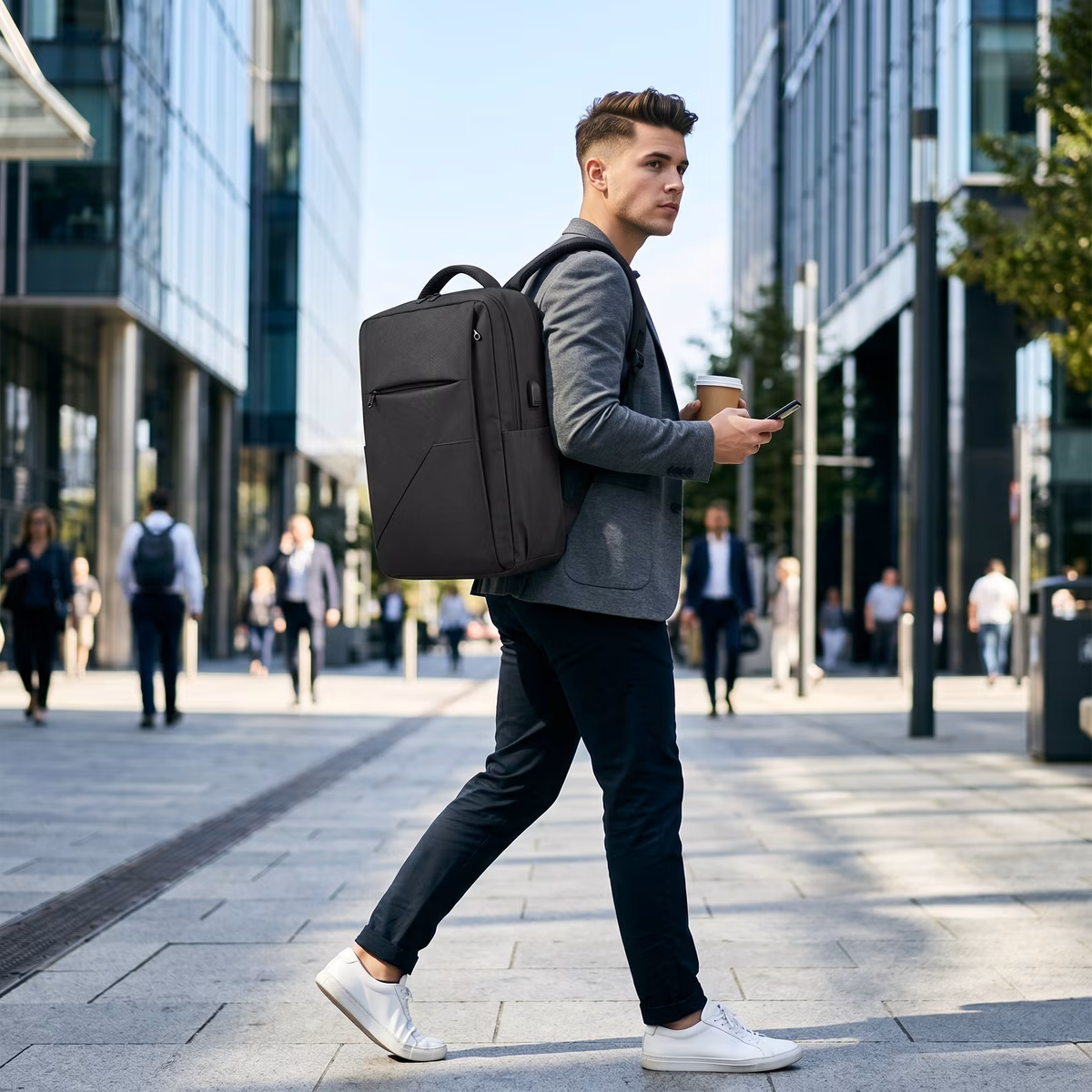 Power-Bank-Pocket Laptop Backpack 4