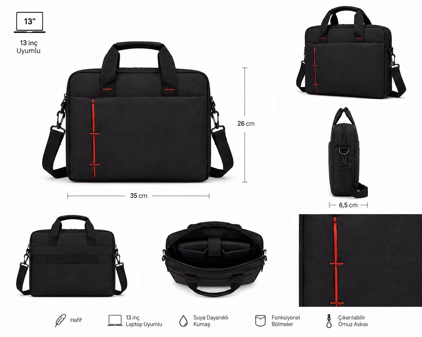 13-Inch Laptop Tablet Bag bilgi görseli