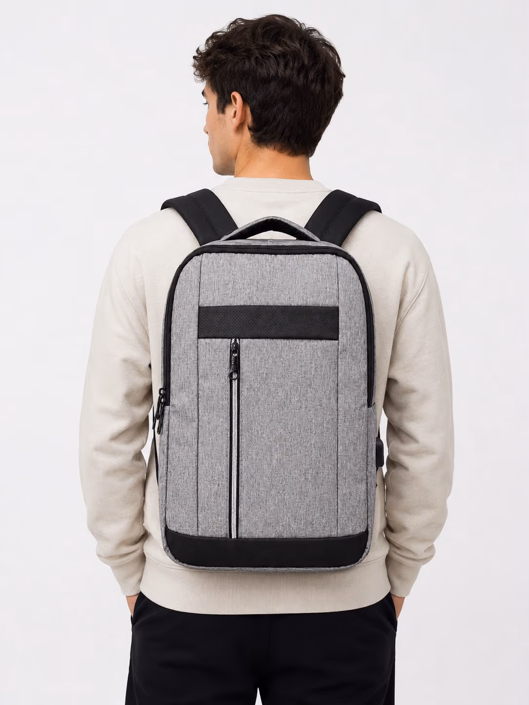 Print-Ready USB Port Laptop Backpack 2