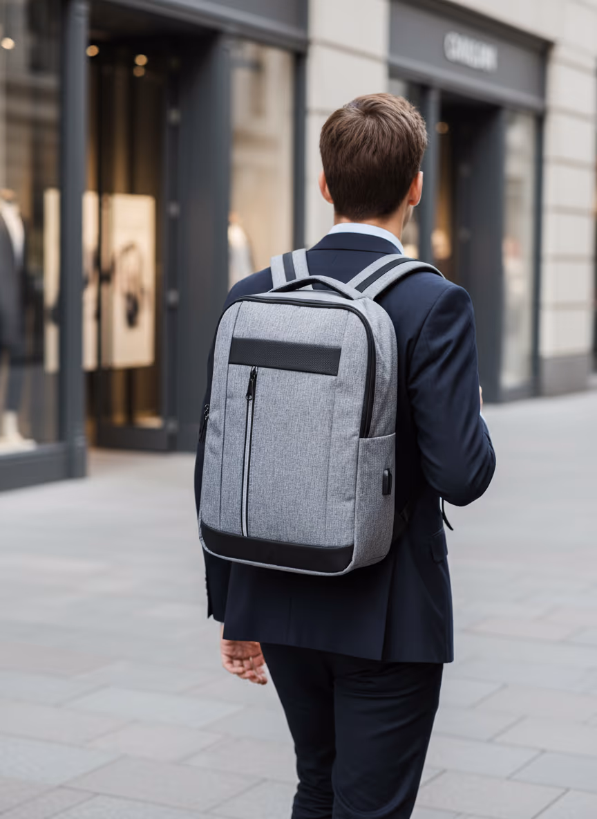 Print-Ready USB Port Laptop Backpack 3