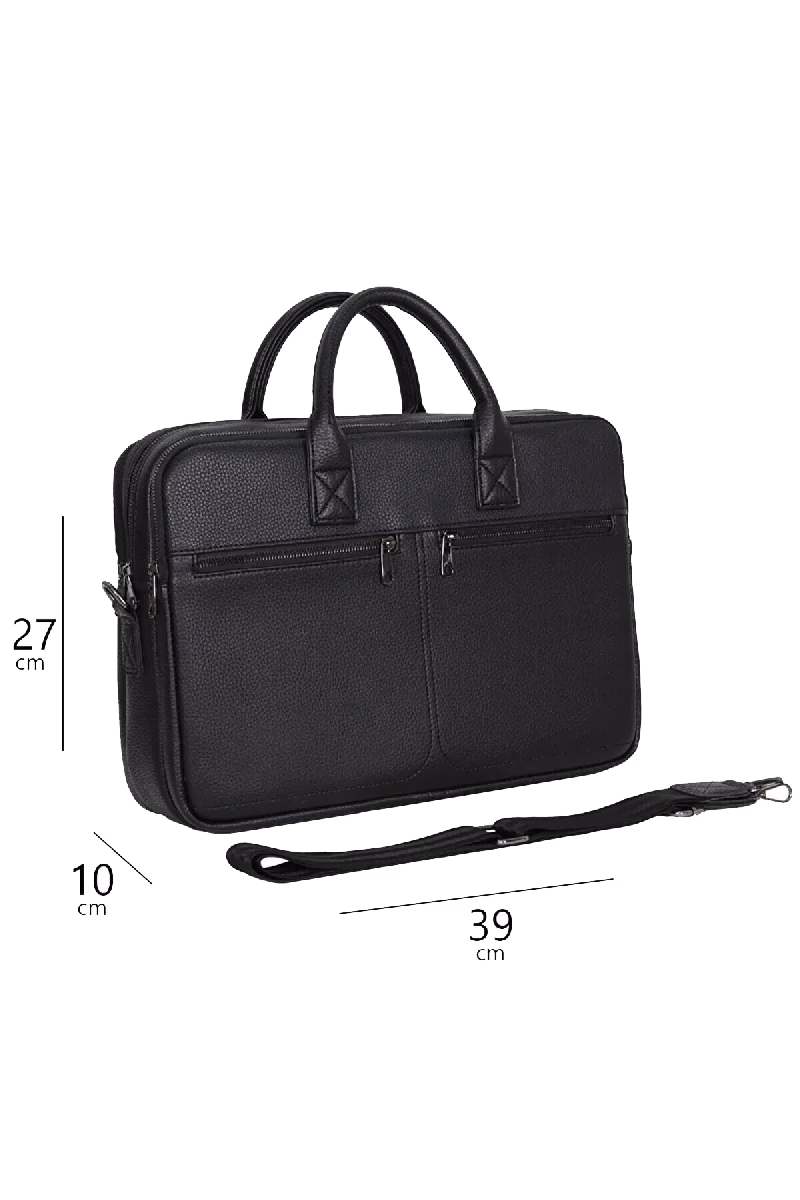 A4 Laptop Briefcase - Suni Deri Evrak Çantaları